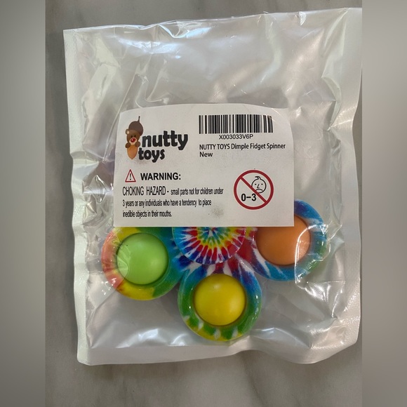 NWT Nutty Toys Dimple Fidget Tie-Dye Spinner - Picture 1 of 3